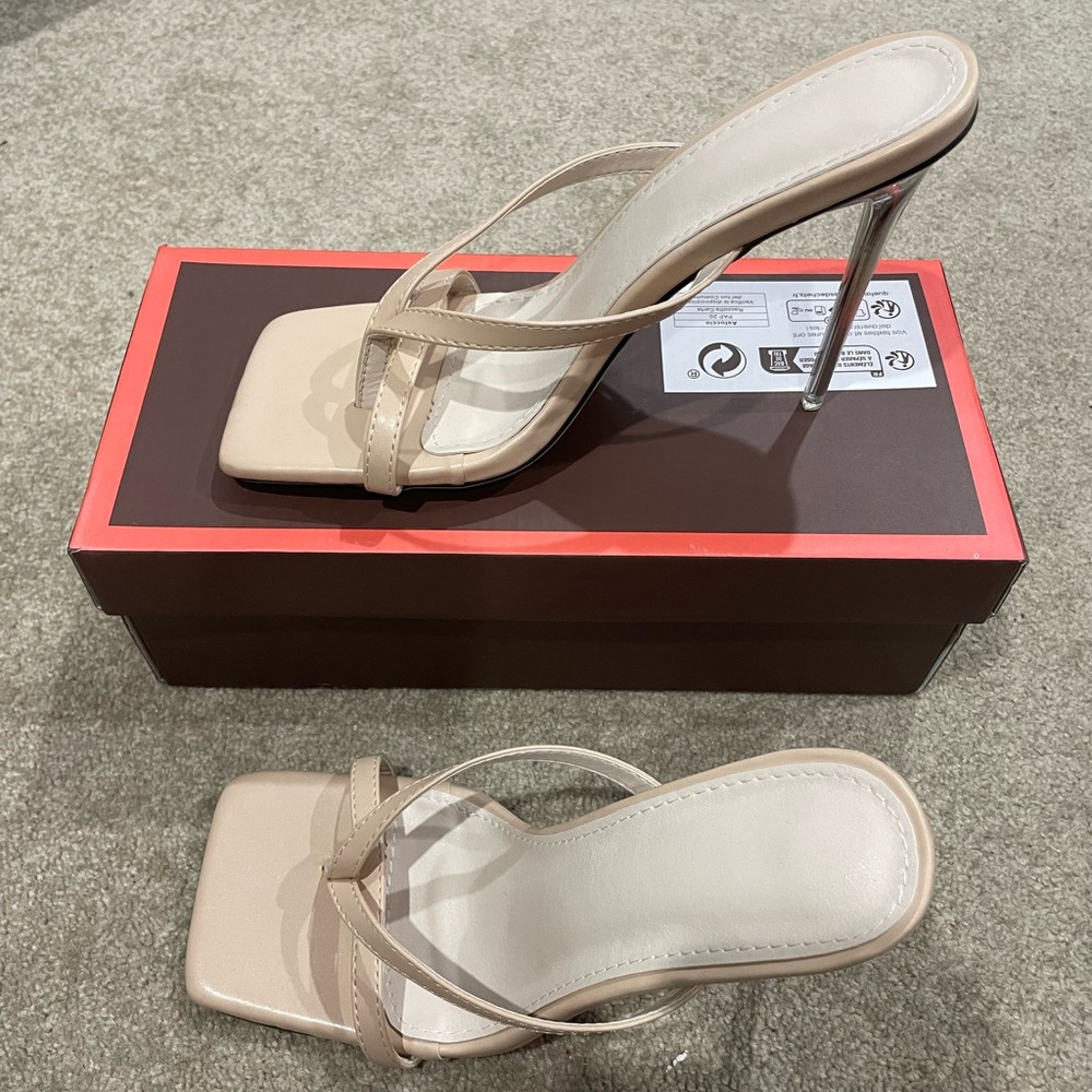 SHEIN Cream Heels Elegant Design